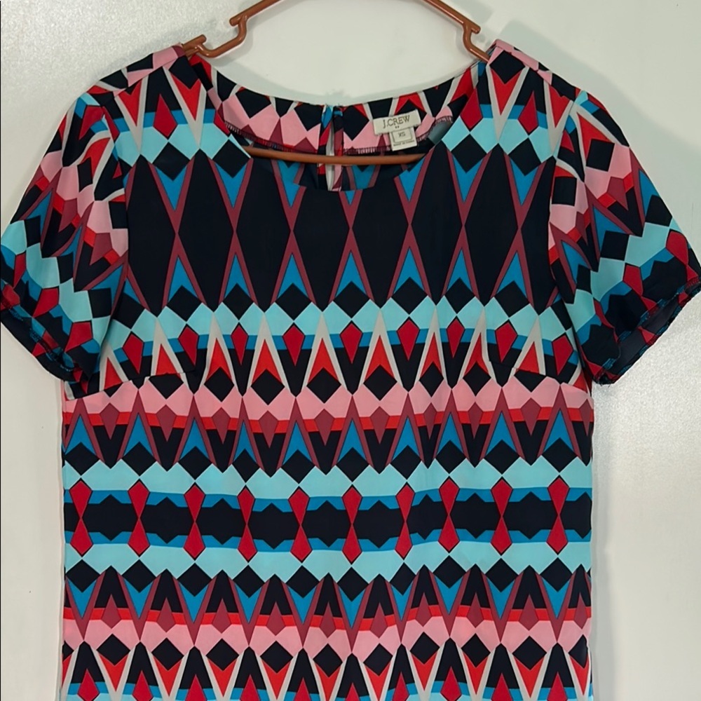 J- crew Geometric Patterned Top - Multicolor - Picture 9 of 9